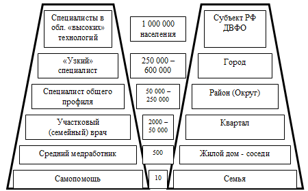 Двойная пирамида организации медицинской помощи населению