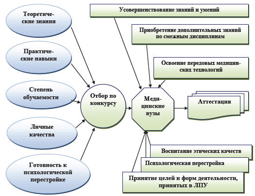 Рис. 7.4. Основные параметры формирования модели практикующего врача