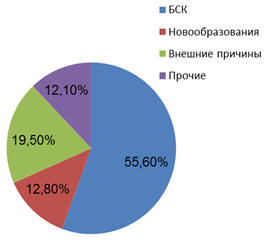 Рис. 25. Структура смертности по причинам смерти в Хабаровском крае в 2004 году
