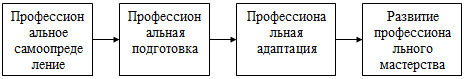 Этапы профессионального развития личности